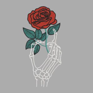 Skeleton Rose Embroidery Design File - Creative Love Embroidery Design