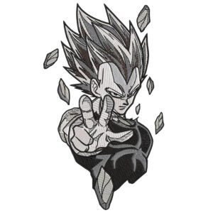 Vegeta Embroidery Design - Dragon Ball Anime Embroidery Design