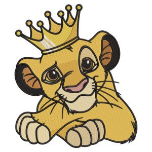 Simba Crown Embroidery Design - The Lion King