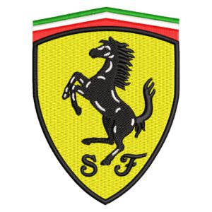 Ferrari Logo Embroidery Design - Car Embroidery Design