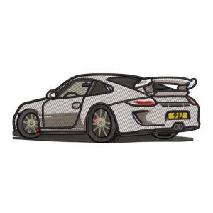 Porsche 911 GT3 Embroidery Design - Car Embroidery Design