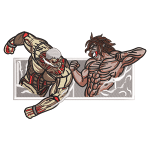 Titan Fight Embroidery Design File - Attack On Titan Anime Embroidery Design