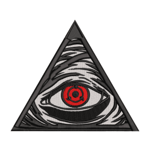 Sharingan Triangle Embroidery Design - Naruto Anime Embroidery Design