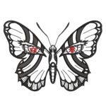 Akaza Butterfly Embroidery Design - Demon Slayer Anime Embroidery Design