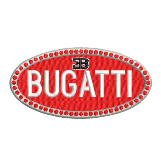 Bugatti Logo Embroidery Design File - Luxury Hyper Car Logo Embroidery Design