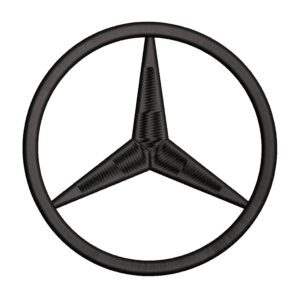 Mercedes Logo Embroidery Design File - Luxury Car Logo Embroidery Design