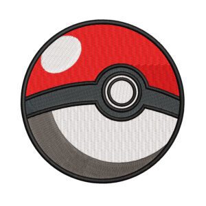 Pokeball Embroidery Design - Pokemon Anime Embroidery Design