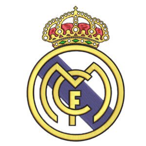 Real Madrid Logo Embroidery Design File - Football Sports Team Logo Embroidery Design