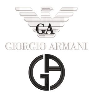 Giorgio Armani Logo Embroidery Design File - Fashion Brand Logo Embroidery Design