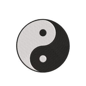 Ying Yang Logo Embroidery Design File -Spiritual Logo Embroidery Design