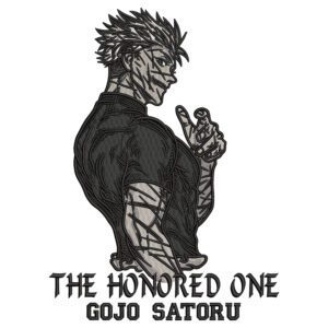 Gojo Honoured One Embroidery Design - Jujutsu Kaisen Anime Embroidery Design