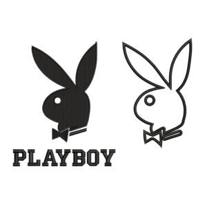 Playboy Logo Embroidery Design File - Fashion Brand Logo Embroidery Design