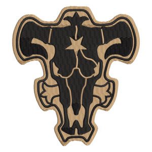 Black Bulls Logo Embroidery Design - Black Clover Anime Embroidery Design