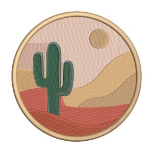 Desert Scene Embroidery Design File - Nature Embroidery Design