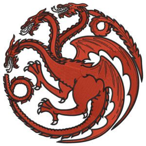 House Targaryen Logo Embroidery Design - Game of Thrones | House of the Dragons