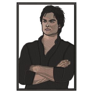 Damon Salvatore Embroidery Design - The Vampire Diaries