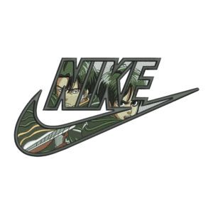 Levi Eren Nike Swoosh Embroidery Design File - Attack on Titan Anime Embroidery Design