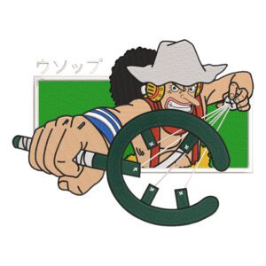 Usopp Slingshot  Embroidery Design - One Piece Anime Embroidery Design