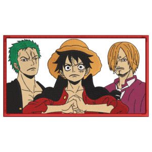 Monster Trio Embroidery Design - One Piece Anime Embroidery Design