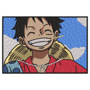 Luffy Smile Embroidery Design - One Piece Anime Embroidery Design