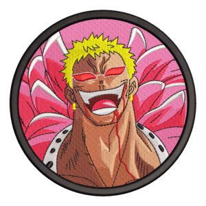 Doflamingo Laugh Embroidery Design - One Piece Anime Embroidery Design