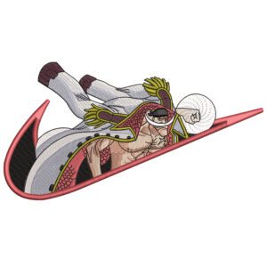 Whitebeard Swoosh Embroidery Design - One Piece Nike Anime Embroidery Design