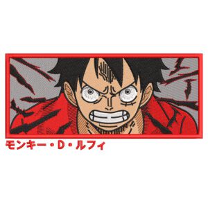 Luffy Haki Embroidery Design - One Piece Anime Embroidery Design