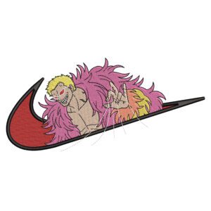 Doflamingo Swoosh Embroidery Design - One Piece Nike Anime Embroidery Design