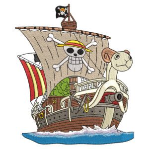 Going Merry Embroidery Design - One Piece Anime Embroidery Design