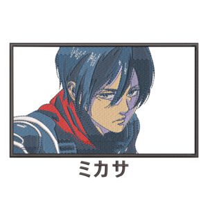 Mikasa Ackerman Embroidery Design File - Attack on Titan Anime Embroidery Design