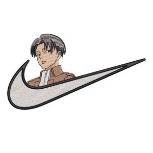 Levi Swoosh Embroidery Design File - Attack on Titan Anime Embroidery Design