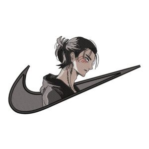 Eren Swoosh Embroidery Design File - Attack on Titan Anime Embroidery Design