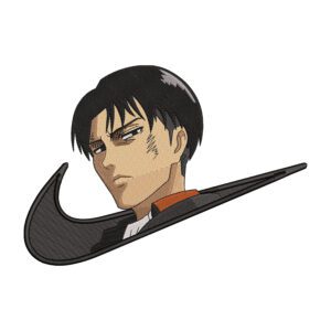 Levi Swoosh Embroidery Design File - Attack on Titan Anime Embroidery Design