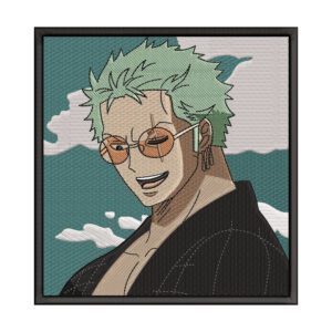 Zoro Glasses Embroidery Design - One Piece Anime Embroidery Design