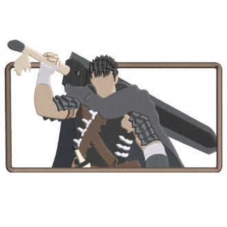 Guts Silhouette Embroidery Design - Berserk Anime Embroidery Design