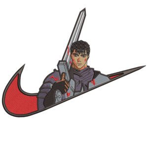 Guts Swoosh Embroidery Design - Berserk Nike Anime Embroidery Design