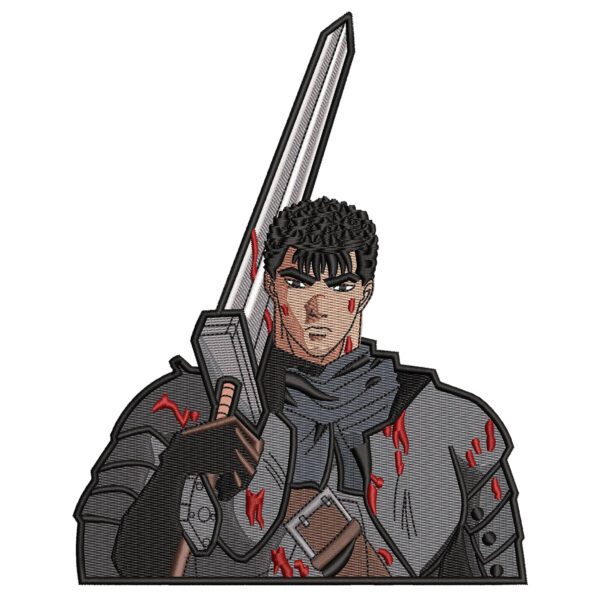 Guts Sword Embroidery Design - Berserk Anime Embroidery Design