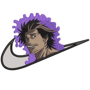 Yami Swoosh Embroidery Design - Black Clover Nike Anime Embroidery Design