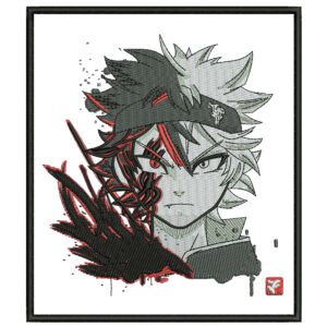 Asta x Demon Embroidery Design - Black Clover Anime Embroidery Design