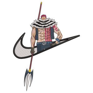 Katakuri Swoosh Embroidery Design - One Piece Anime Nike Embroidery Design