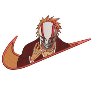 Ichigo Swoosh Embroidery Design - Bleach Nike Anime Embroidery Design