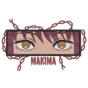 Makima Eyes Embroidery Design - Chainsaw Man Anime Embroidery Design