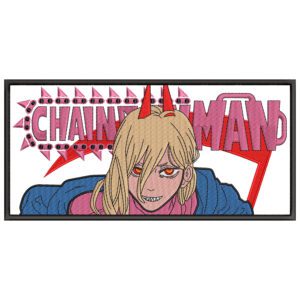 Power Chainsaw Man Embroidery Design - Chainsaw Man Anime Embroidery Design