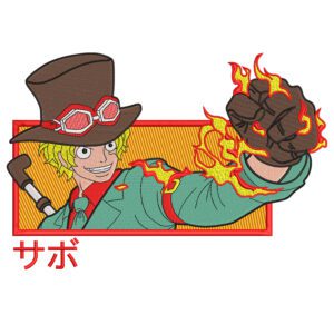 Sabo Embroidery Design - One Piece Anime Embroidery Design