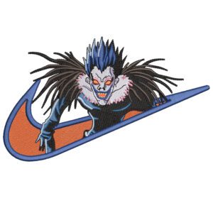 Ryuk Swoosh Embroidery Design - Death Note Nike Anime Embroidery Design