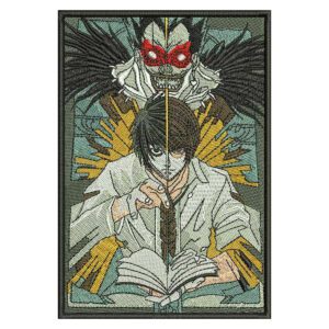 Light L Ryuk Embroidery Design - Death Note Anime Embroidery Design