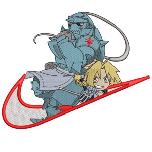 Edward Elric Swoosh Embroidery Design - Fullmetal Alchemist Nike Anime Embroidery Design