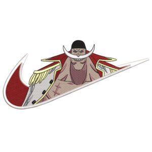 Whitebeard Swoosh Embroidery Design - One Piece Anime Nike Embroidery Design