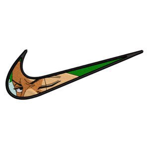 Zoro Swoosh Embroidery Design - One Piece Anime Nike Embroidery Design