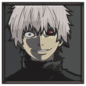 Ken Kaneki Smile Embroidery Design - Tokyo Ghoul Anime Embroidery Design